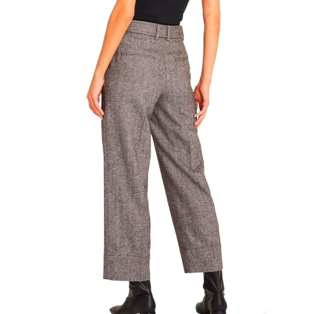 NWT Club‎ Monaco Textured Enamel Ring Pant Trousers Grey Size 12 Wool Blend $198